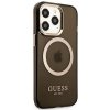 Guess GUHMP13LHTCMK iPhone 13 Pro / 13 6,1 czarny/black hard case Gold Outline Translucent MagSafe